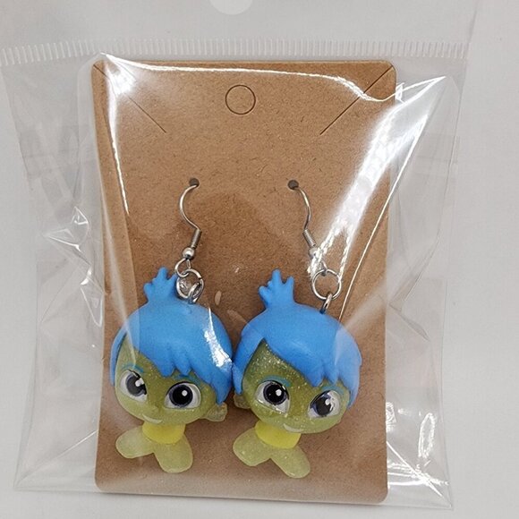 Disney Doorables "Joy" from Inside Out Stainless Steel Fishhook Earrings - Picture 1 of 3